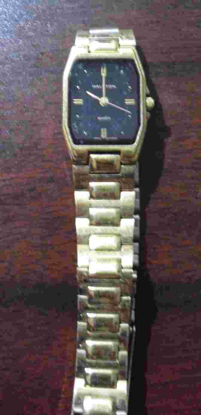 Modern Halston Gold Tone Womens Watch LOOK