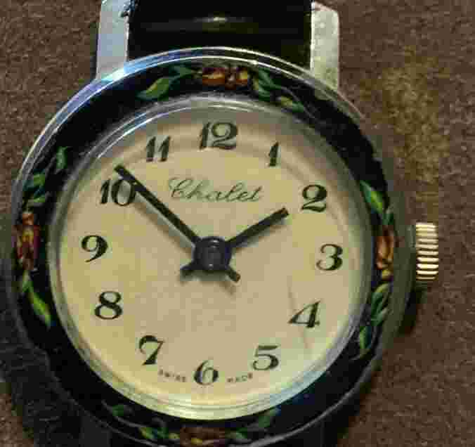 Vintage Chalet Swiss 1 Jewel Mechanical Wrist Watch Needs Battery