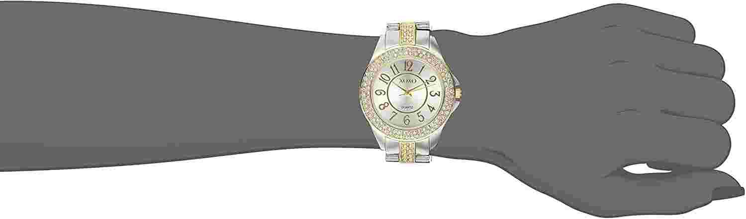 XOXO Women's XO5462 Rhinestone-Accented Two-Tone Watch