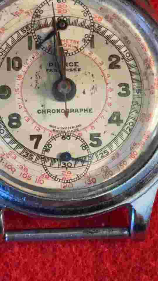 *VERY RARE* Pierce Chronograph Military Monopusher 1940's