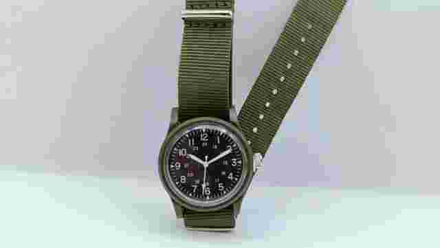 Daiso MILI WATCH Military Watch 5set Movement NATO Strap Black Green from JAPAN