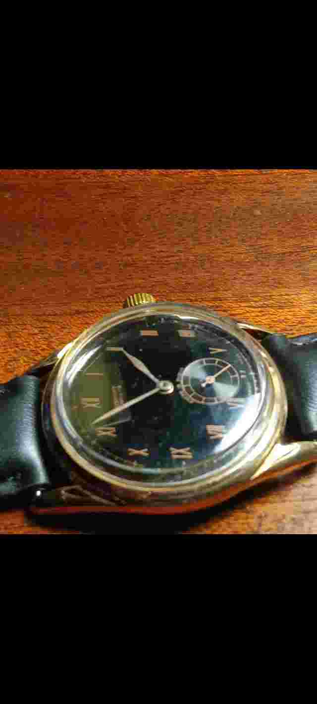 40's Pierpont Black Dial, Sub Seconds Dial Men's 15 Jewel Swiss Watch Classic