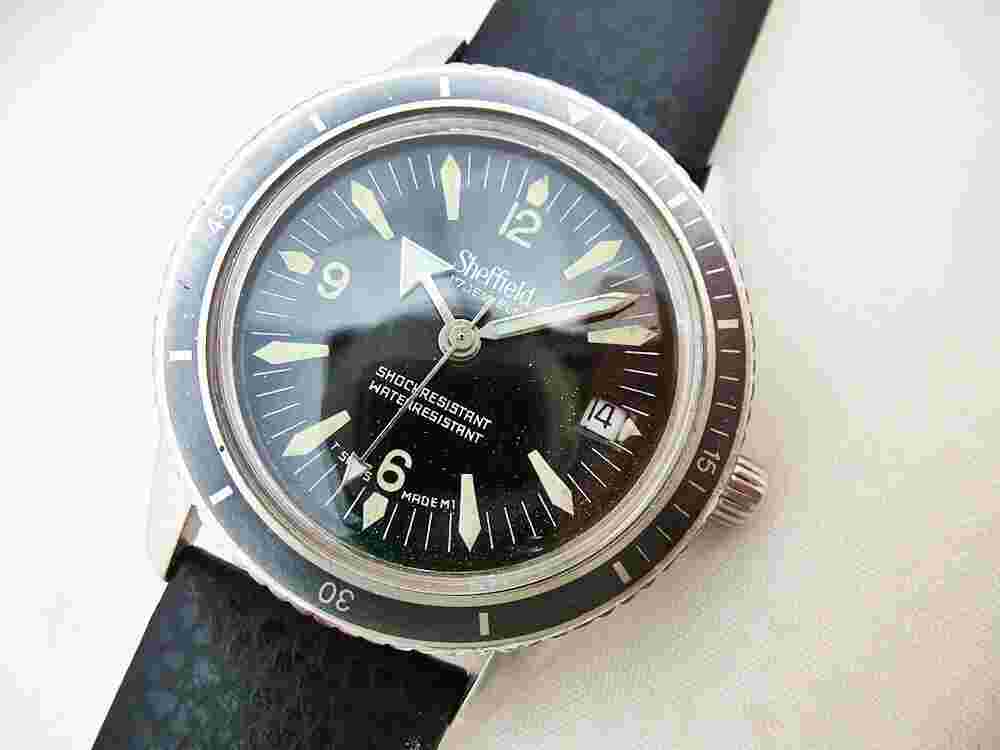 Watch SHEFFIELD Divers 17 Jewels Shock RESISTANT Swiss Made Men's Manual Winding