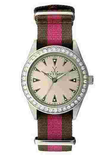 Toy Watch Vintage Dark Green Pink VI0SL Swarovski Women's Crystals Watch 3317