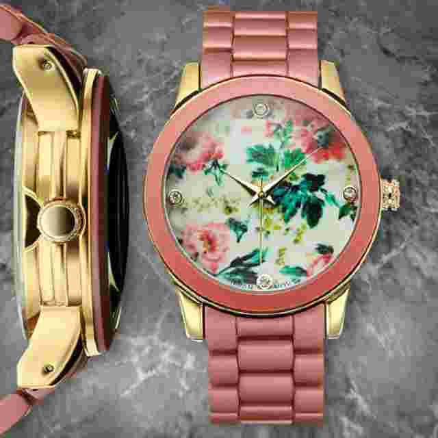 NEW Picard & Cie 9369 Women's Floral Collection Pink Flower Fashion Cute Watch