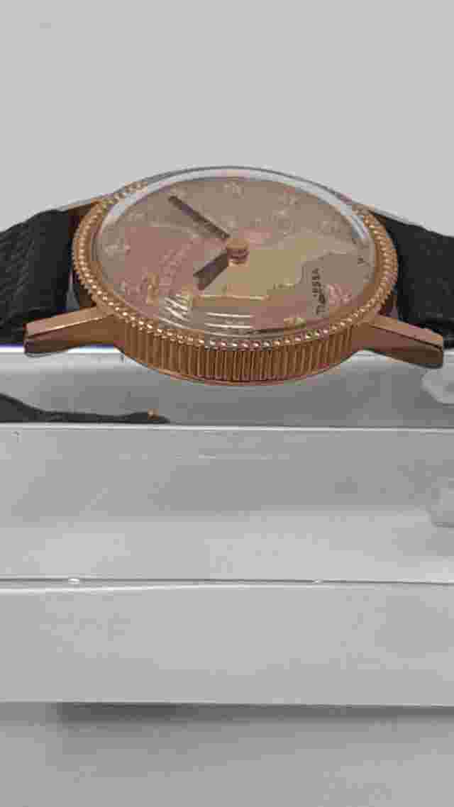 Vintage Tressa Swiss 17J Gold Plated Womens Liberty Coin Watch