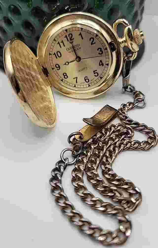 Embassy by Gruen Pocket Watch Motorcycle on Case