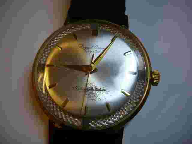 Royal Orient Crystal 19 Jewels Leather Strap Analog Watch Deadstock