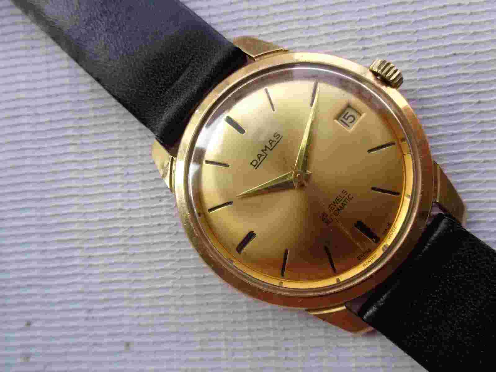 VERY RARE VTG SWISS MADE COLLECTIBLE DAMAS 25J MENS AUTOMATIC WRISTWATCH