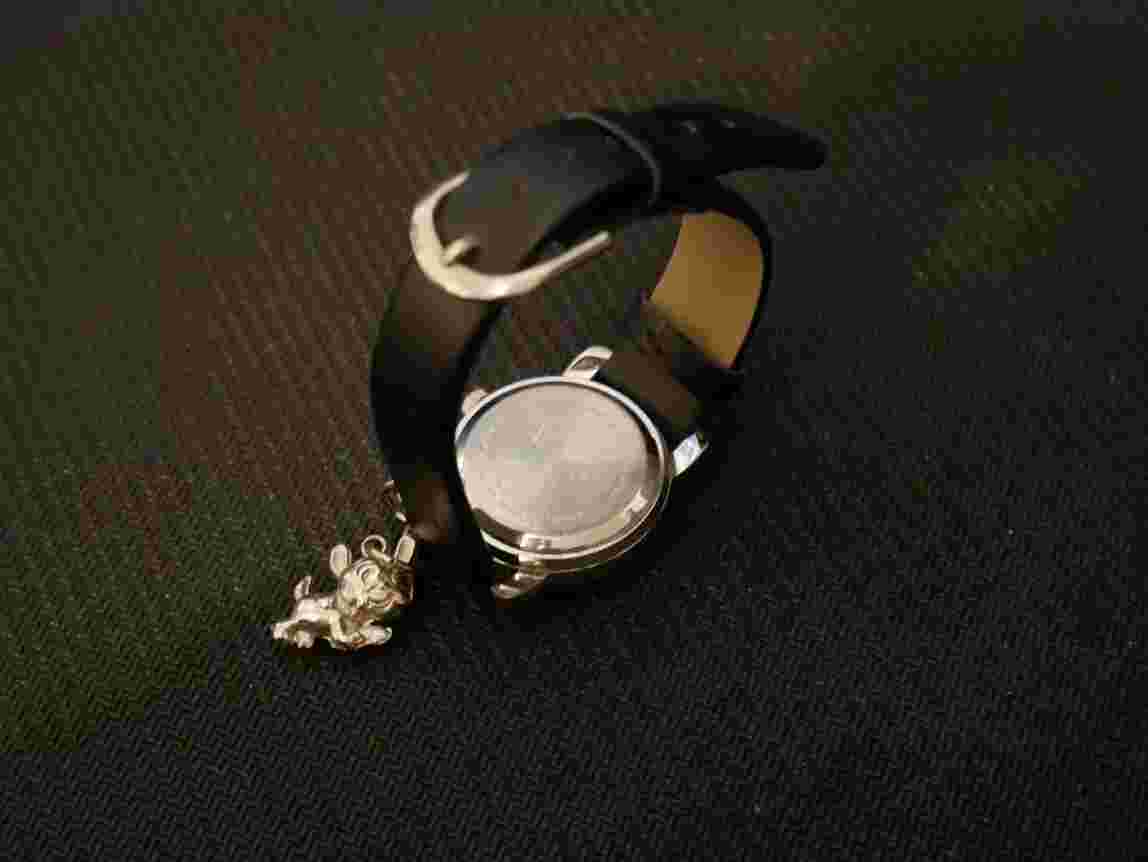 Betty Boop watch with silver dog charm