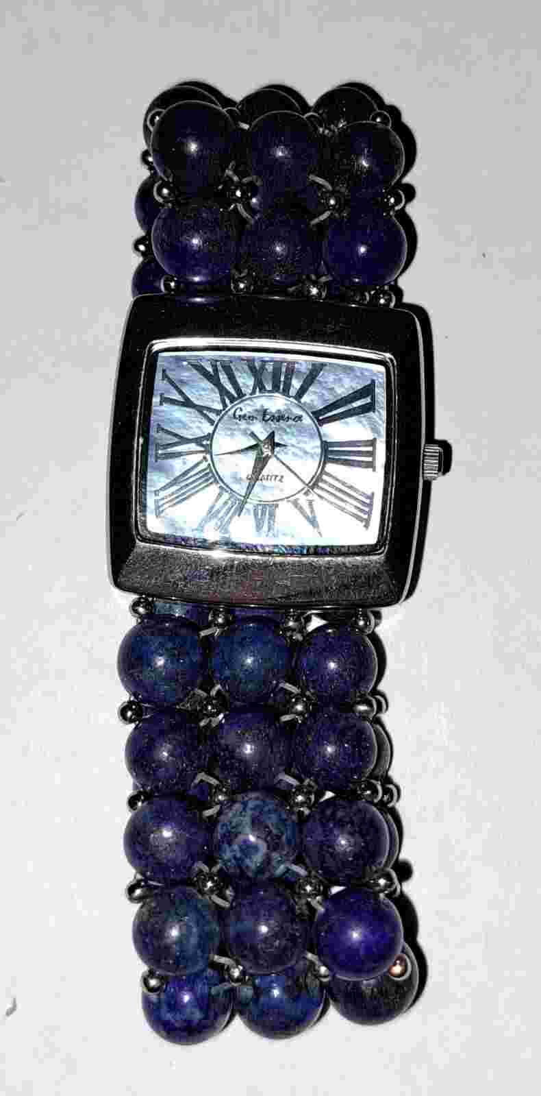 Gem Essence B8686 Genuine Turquoise Beaded Dress Watch Battery