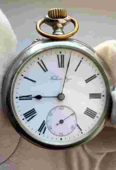 Pavel Bure antique pocket watch manual winding Russia Big size Rare watch Nr13
