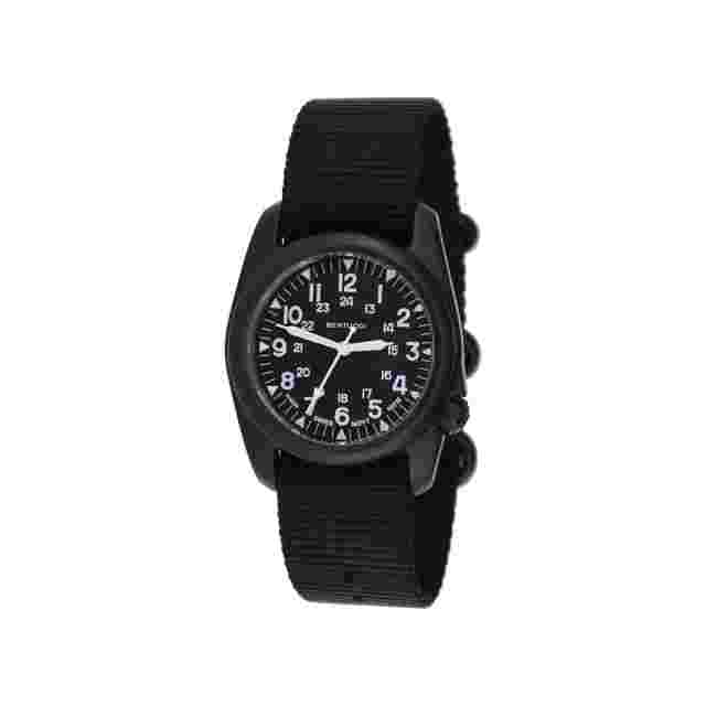 Bertucci A-2S Unisex Vintage Black Dial & Band Quartz Watch - 11509