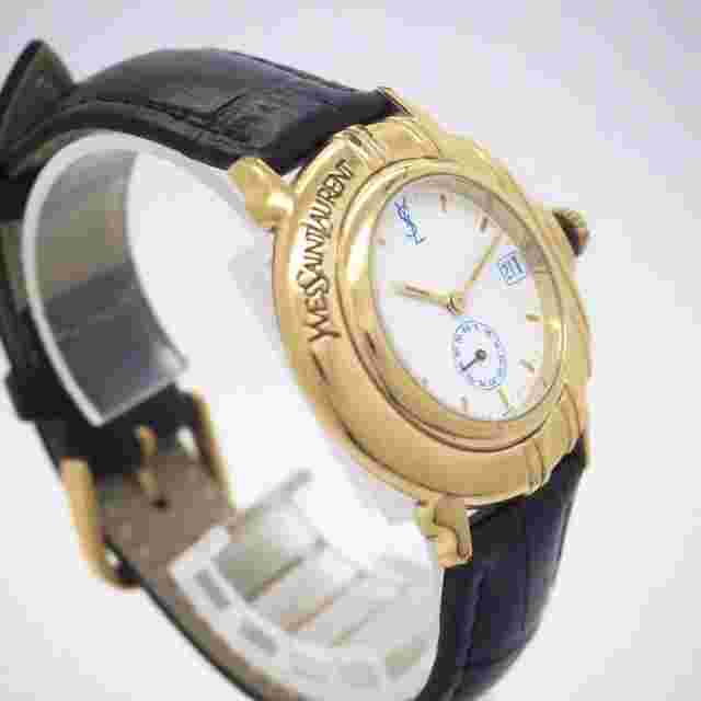 Saint Laurent Watch Wristwatch YSL Cassandra Gold White Women's Authentic