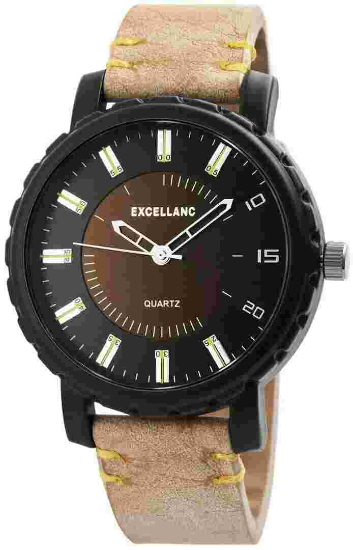 Excellanc Herrenuhr Armbanduhr Uhr beige modern STYLISCH Frühling