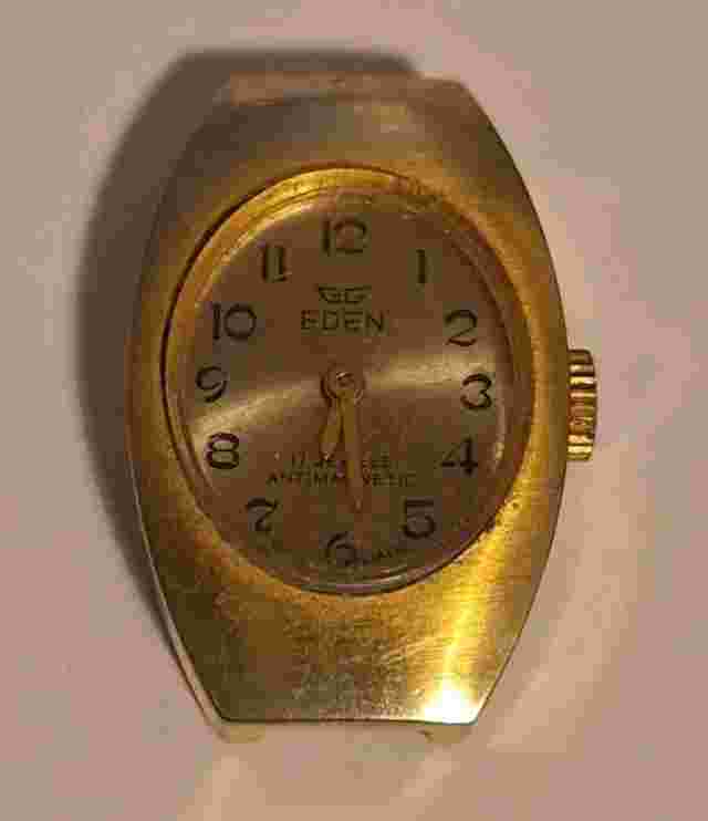 Vintage Eden 17 Jewels Ladies Mechanical Watch Head For Repairs