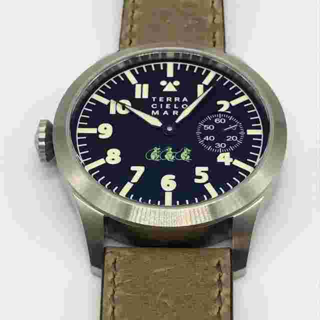 Terraci Cielomancino TCM Lefty Pilot Watch Italy Air Force Symbol Rare