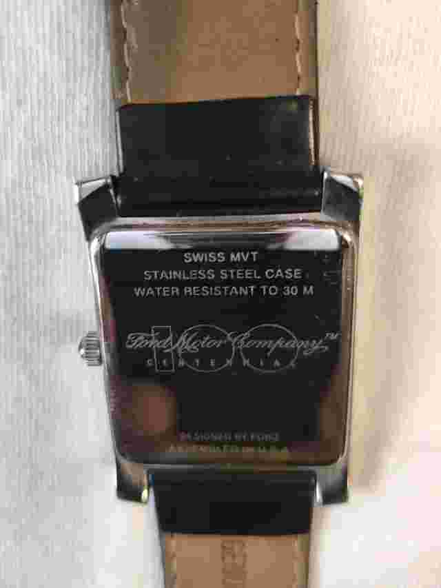 Ford Motor Company 100 Year Anniversary Centennial Black Quartz Watch