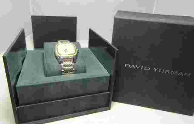 David Yurman Sterling Silver & 18K Gold 32MM MOP Face Diamond Bezel Watch