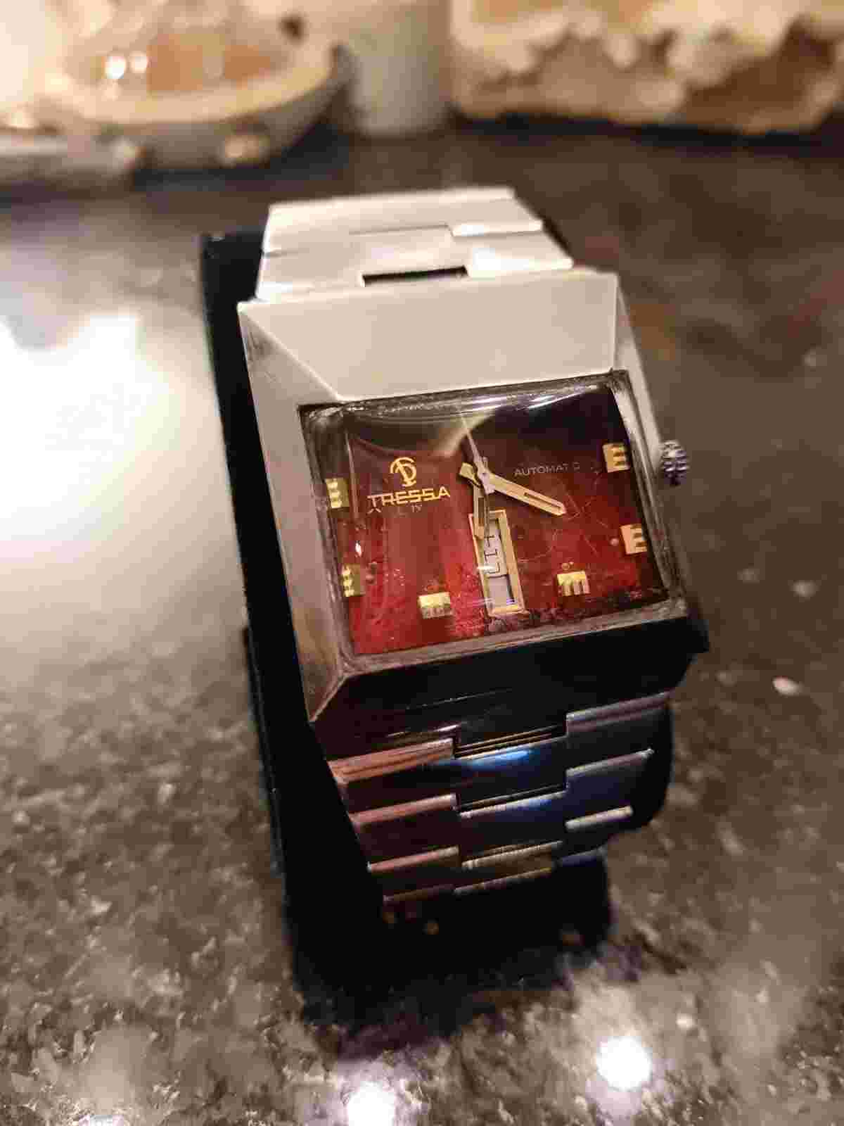 1970s Vintage and Very Rare Tressa Lux 4661/7 Spaceman Swiss Automatic Made