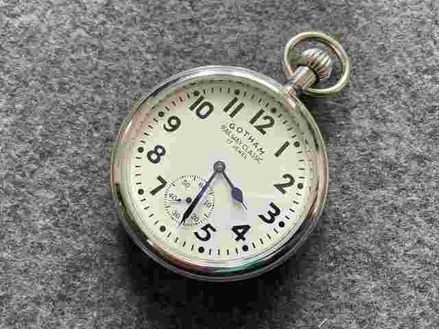 Gotham Railway Classic 17 Jewel Mechanical Wind Up Vintage Pocket Watch