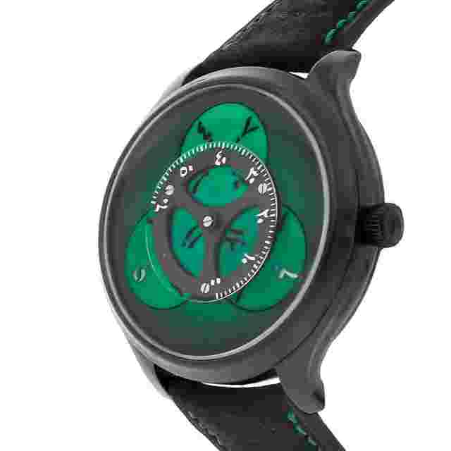 H. Moser & Cie. Endeavour Flying Hours Dubai Auto Steel Watch 1806-1201