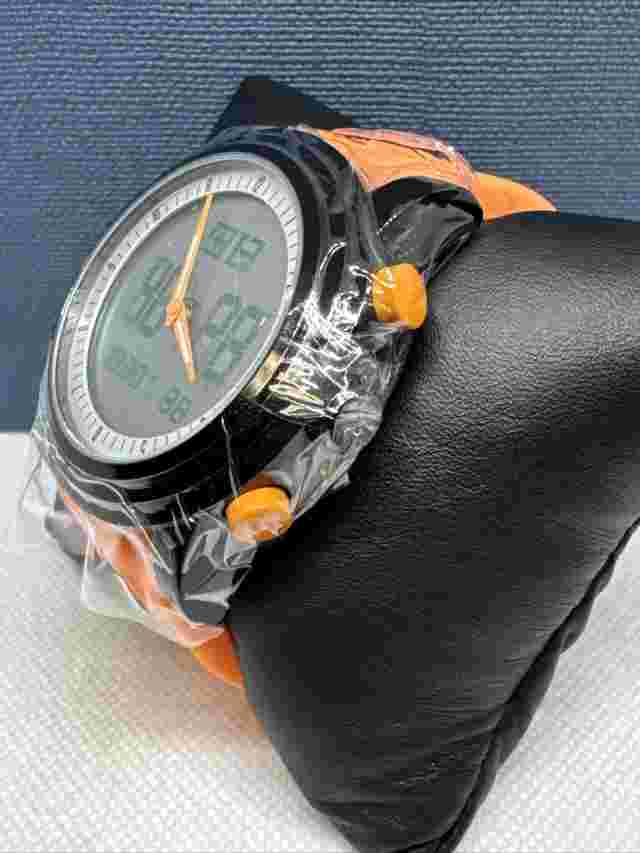 Burei S-9368M Men's Orange Silicone Analog & Digital Dial Quartz Watch JNA51