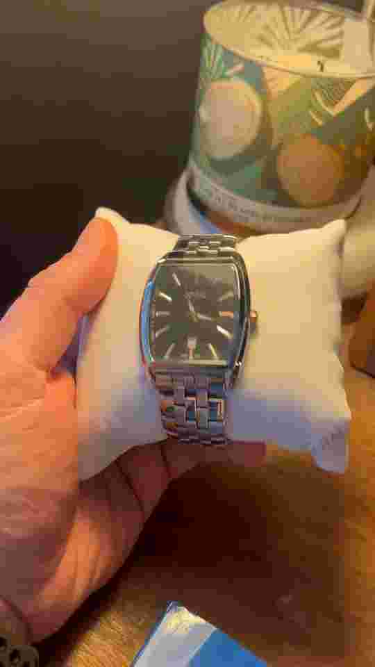 Jovial 4586G Vintage Men's Time Piece Stainless Steel Swiss Made