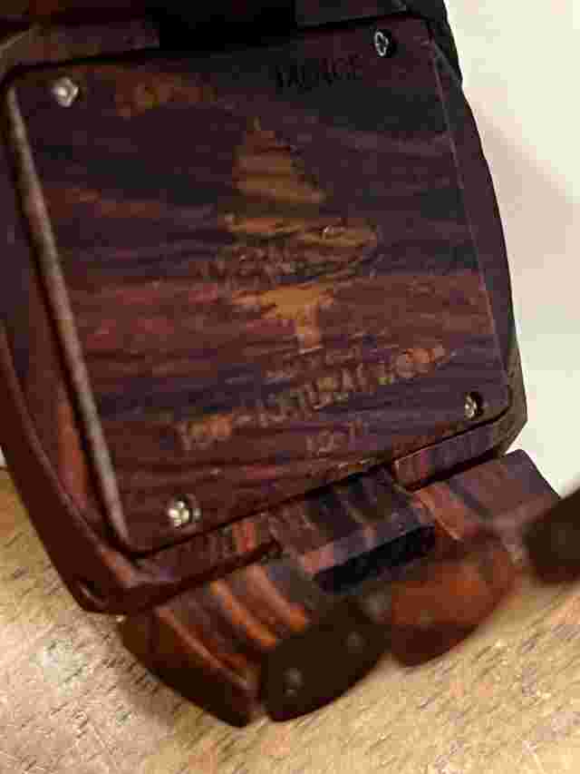Rare WEWOOD Wristwatch limited Edition Dual movement Natural Wood Jupiter Brown