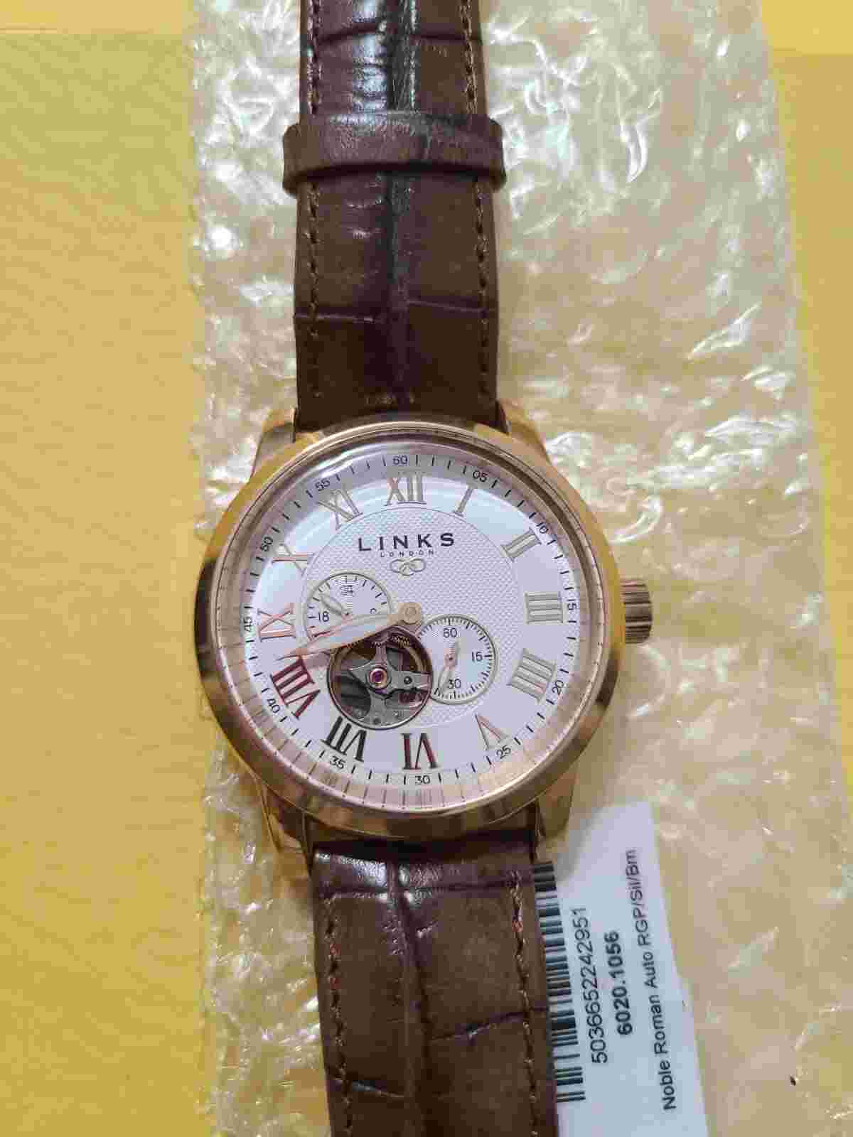 LINKS OF LONDON NOBLE ROSEGOLD PLATED AUTOMATIC WATCH 60201056