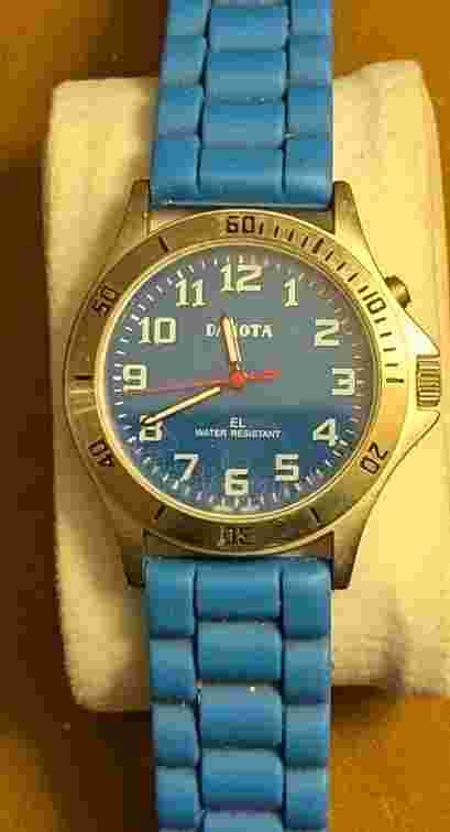 Dakota 39mm Dive Watch Blue Dial & Blue Rubber Strap New