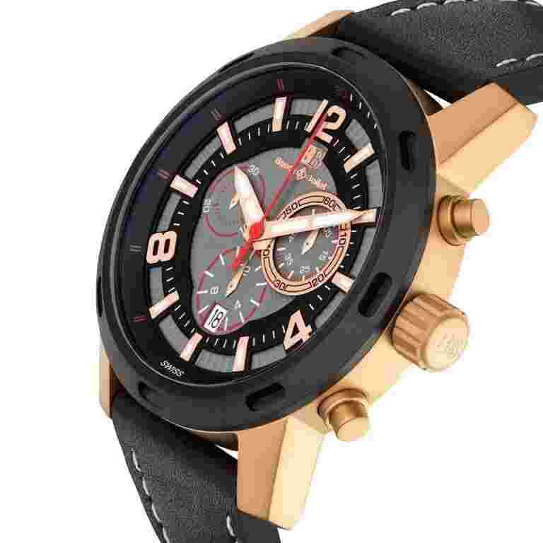 NEW Buech & Boilat Baracchi Men's Swiss Chronograph Watch *RETAIL $700+*