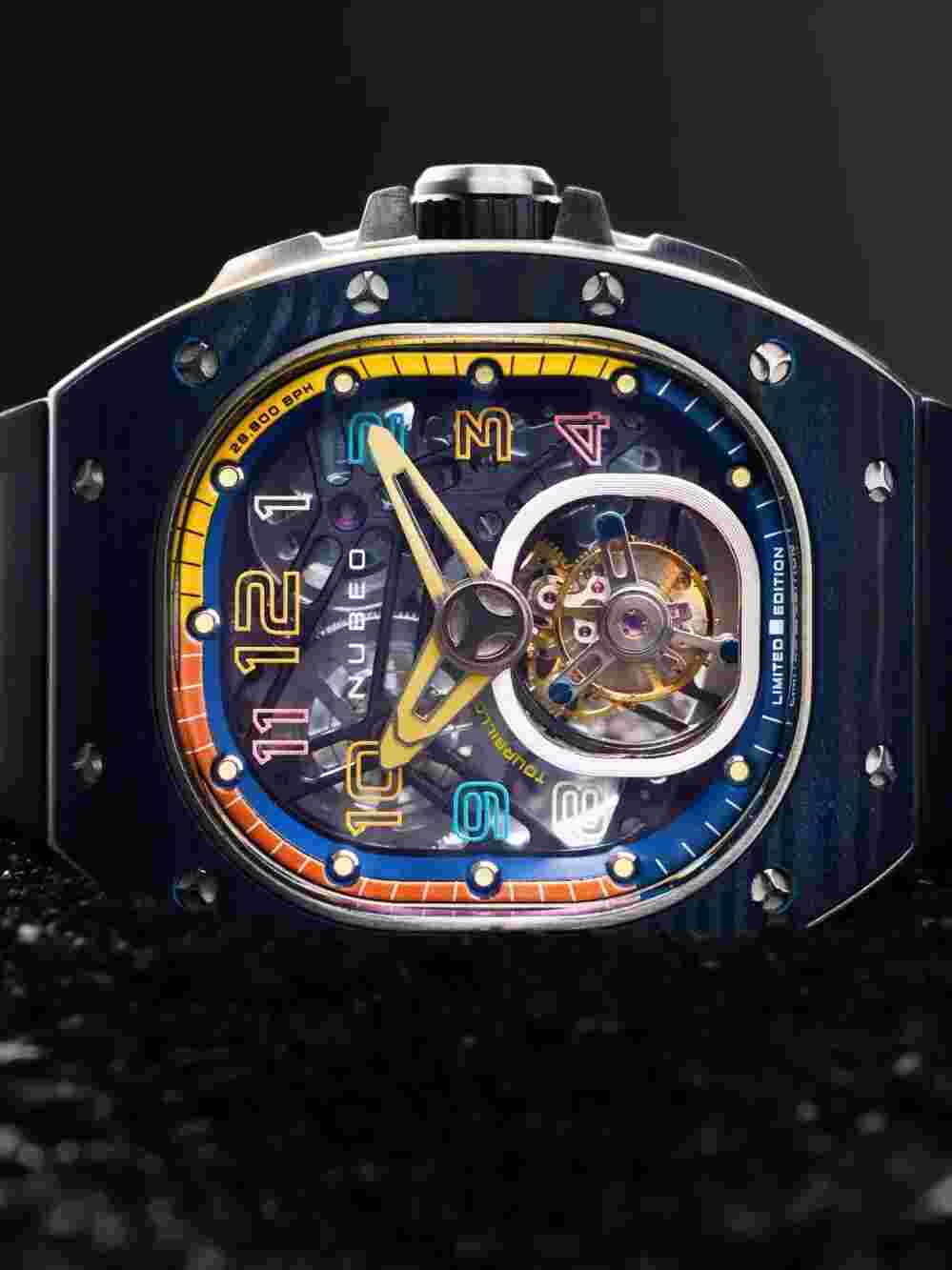 Nubeo NB-6108-04 Mens Watch Viper Tourbillon Limited 43mm 5ATM