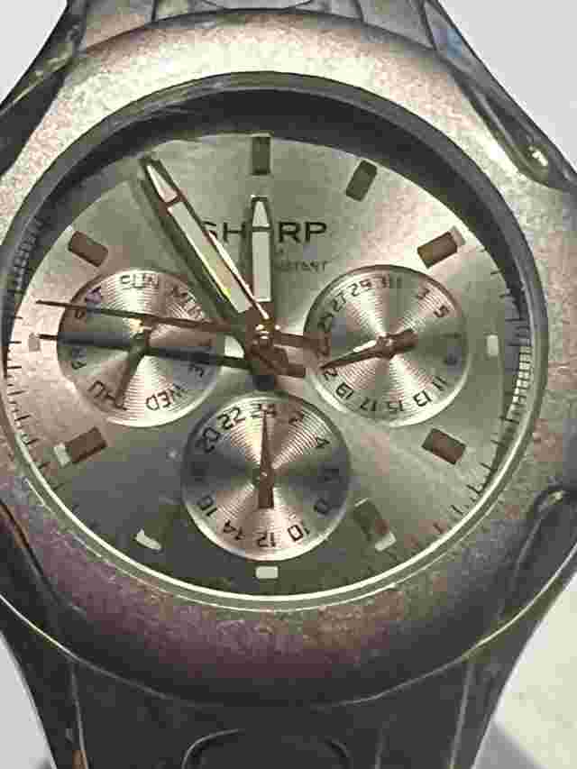 Vintage SHARP Men’s Chronometer Stainless TwoTone Watch 3 ATM Water Resistance