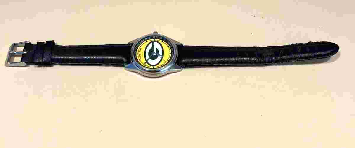 Vintage Game Time NFL Green Bay Packers Super Bowl 1967 Black Band Quartz Watch