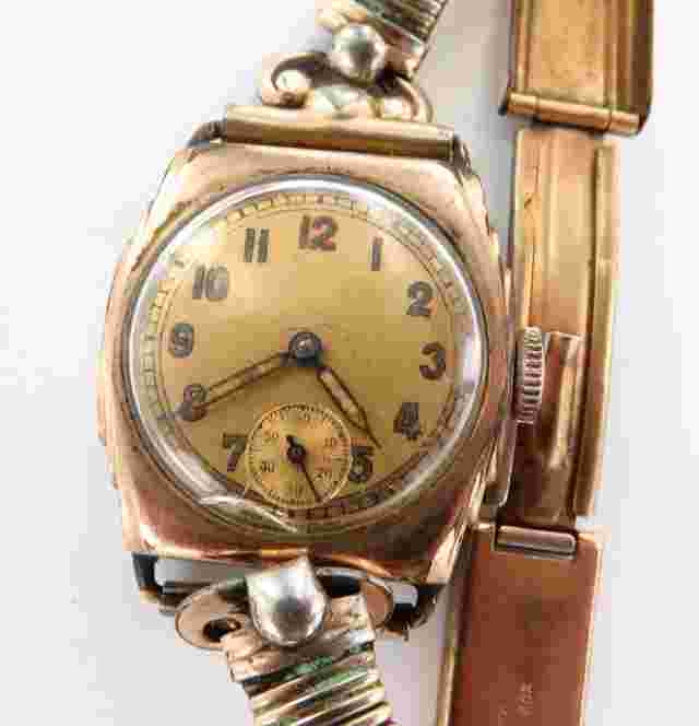 RARE EARLY 1900’s ORATOR 15J GOLD FILLED MENS MID-SIZE WATCH, NEEDS SERVICE