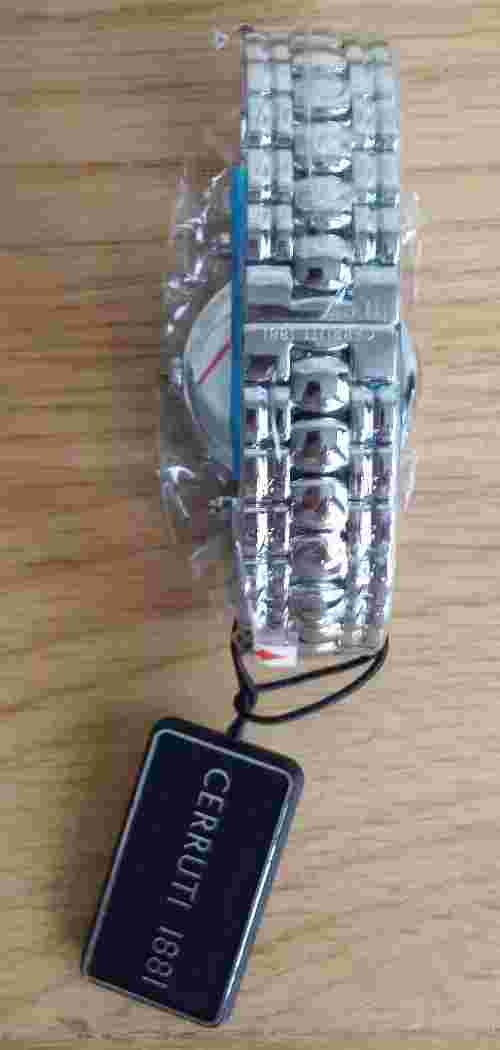 BNIB, CERRUTI 1881 STAINLESS STEEL CUBIC ZIRCONIA WATCH.  RRP £329