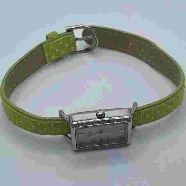 KEEP Collective Watch Womens 19mm Case Mother of Pearl Dial Quartz Green  Band