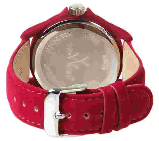 Pe03ps Women's Fuchsia Dial Fuchsia Velvet/Genuine Leather Watch