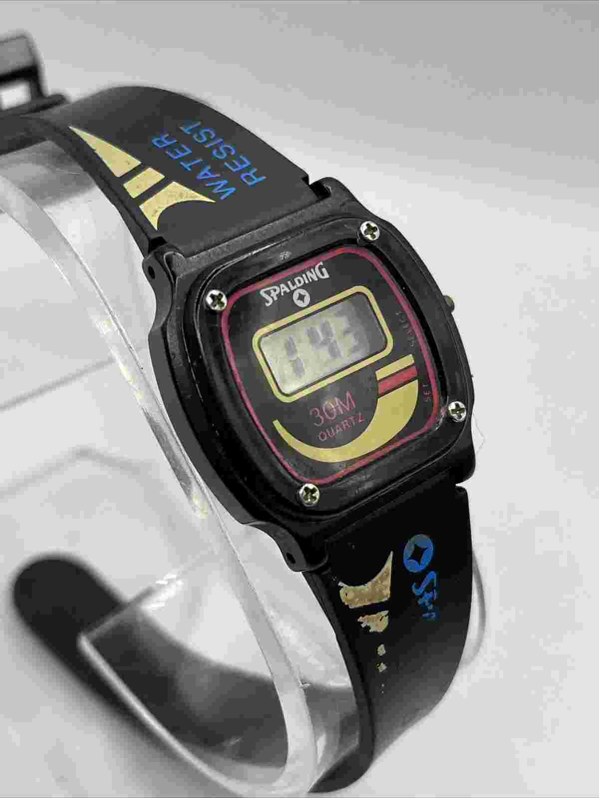 RARE Vintage Spalding "The Ultimate Edge" Digital Kids Watch- New Battery