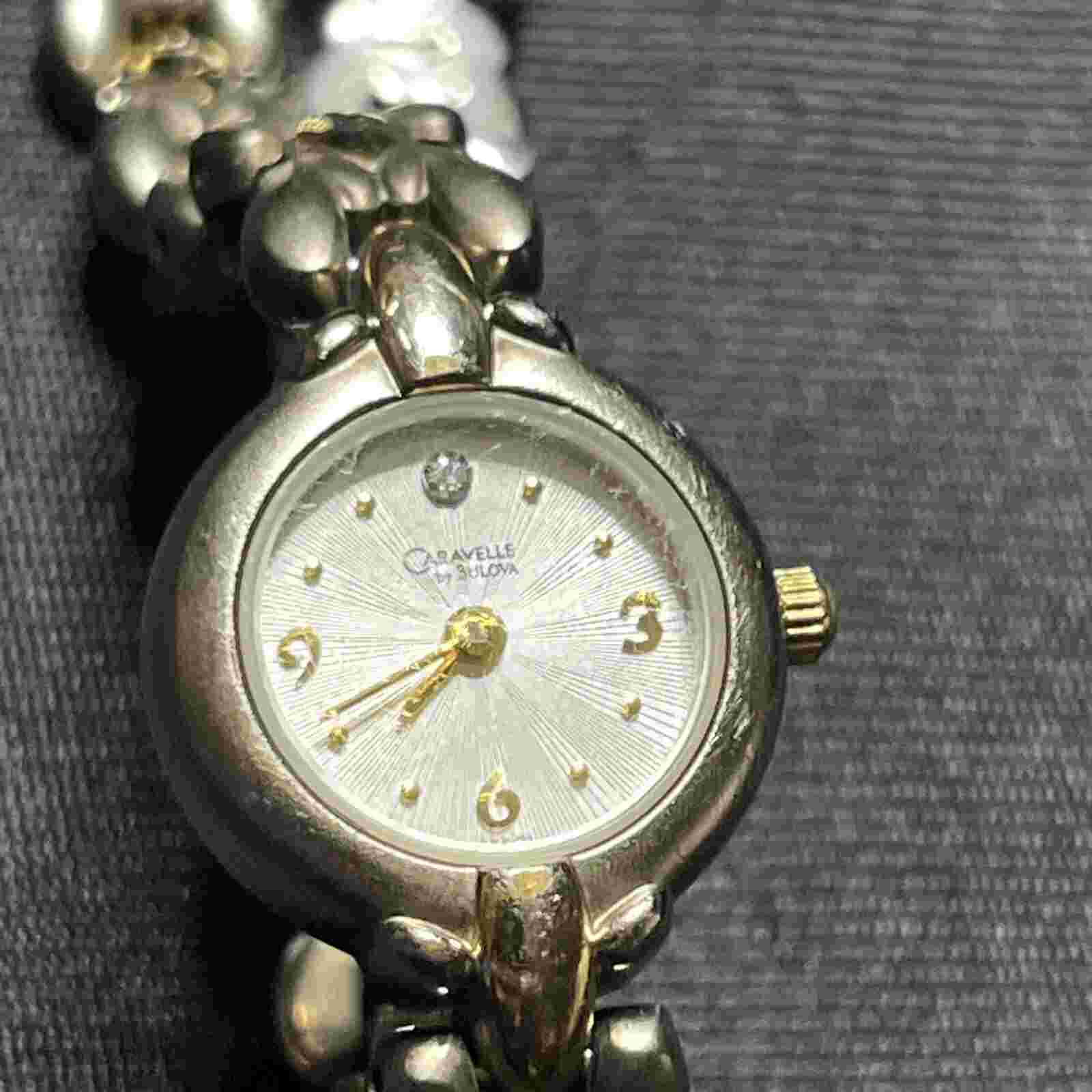 #787-Vintage Caravelle by Bulova Ladies  gold tone Watch