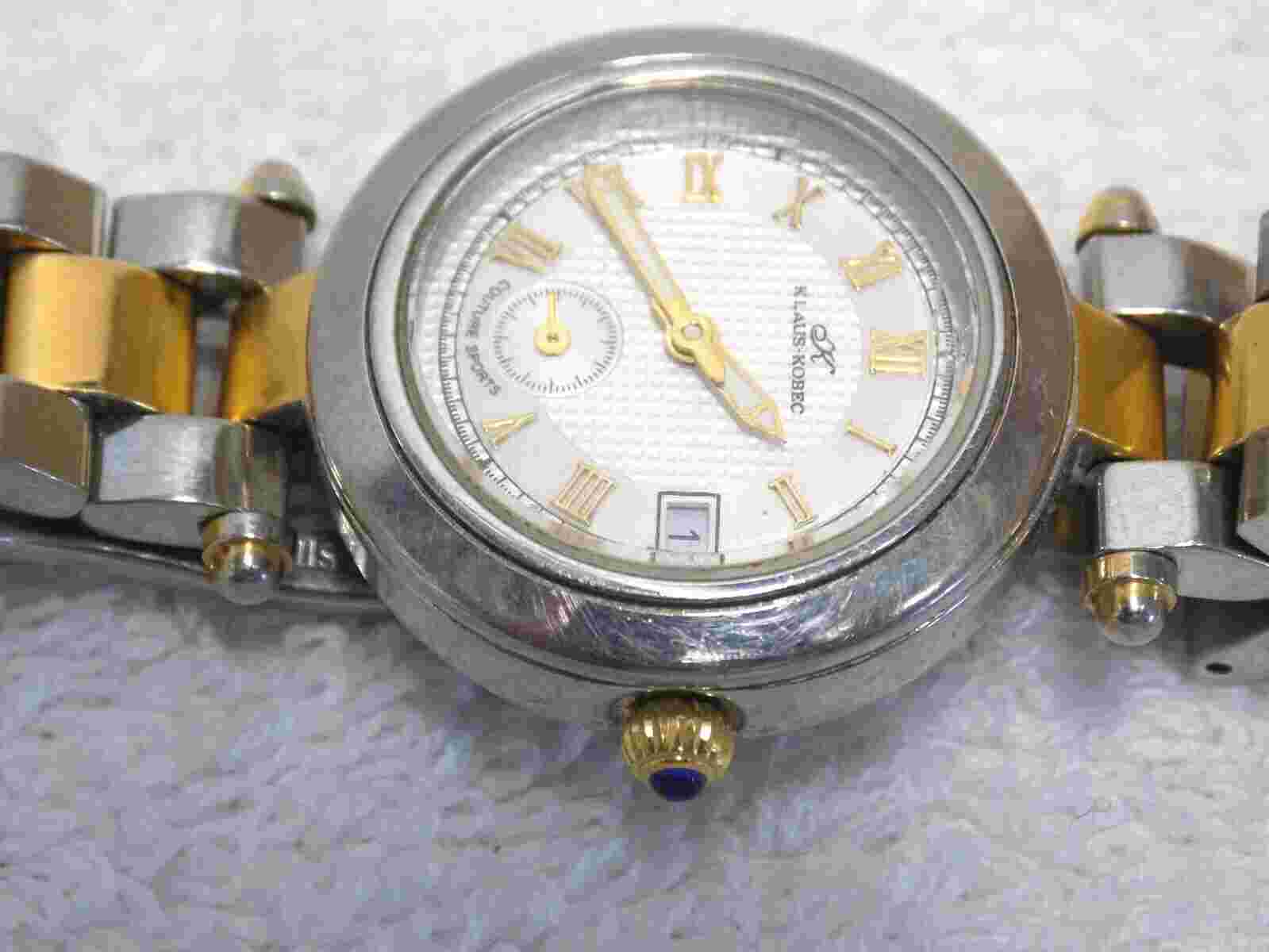 Ladies Klaus Kobec KKL1913 Two Tone Stainless Steel Couture Sports Watch RUNNING