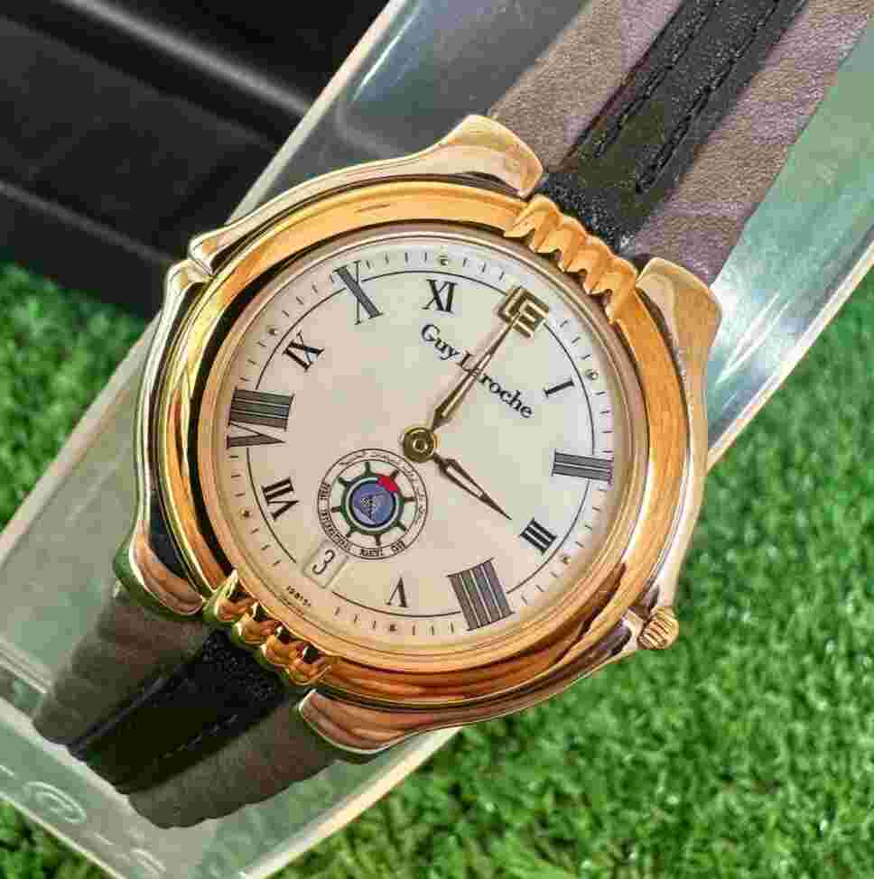 NOS GUY LAROCHE WATCH W/BOX DUBAI INTERNATIONAL MARINE CLUB SPECIAL MENS UNUSED