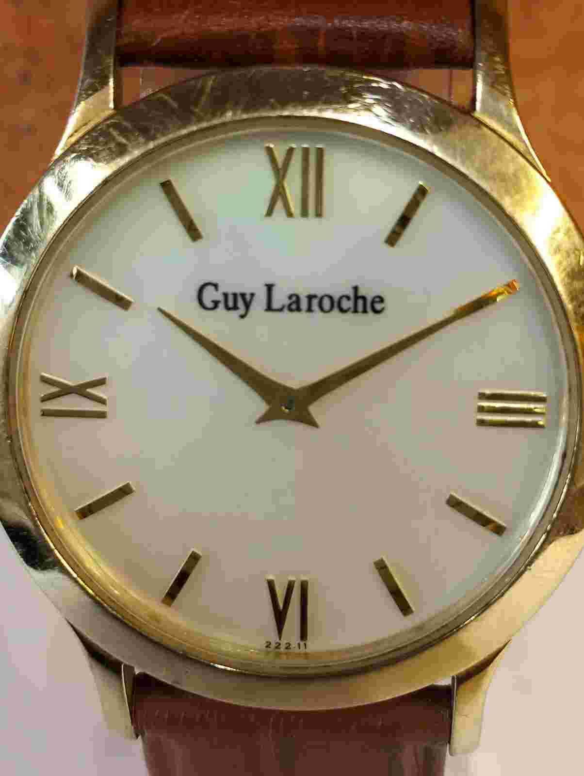GUY LAROCHE QUARTZ MOTHER OF PEARL DIAL 222.11 UNISEX ADULTS WORKING VINTAGE