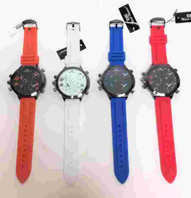 NEW MARK NAIMER SPEED DASHBOARD BLACK TONE,SILICONE BAND,LARGE DIAL WATCH