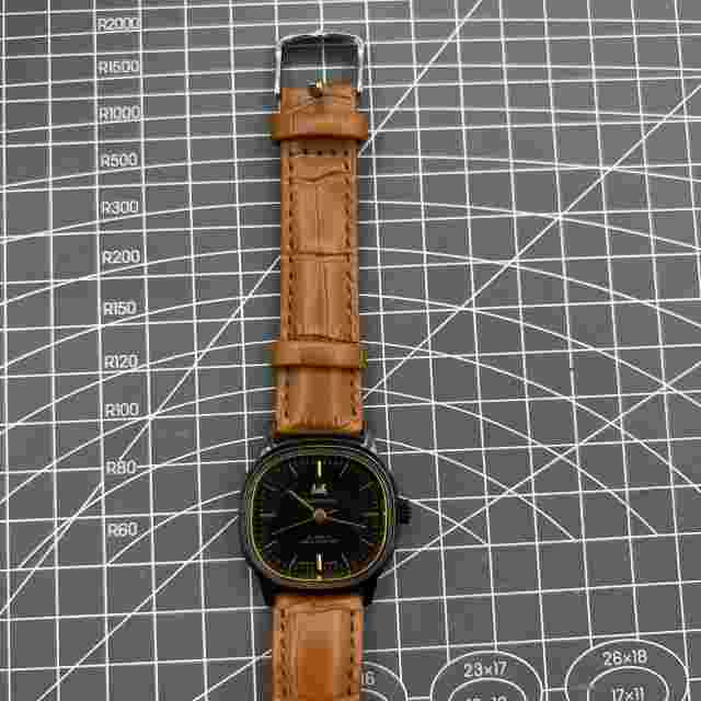 34mm Shanghai Factory Made Manual Mechanical Watch Black 19 Jews Shock-Resistant