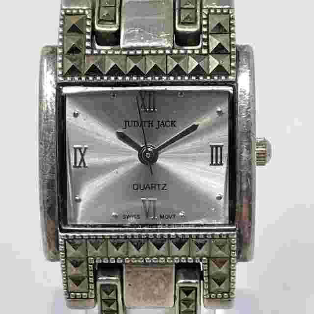 Judith Jack Marcasite Watch Women Sterling Silver MISSING STONES New Batteery