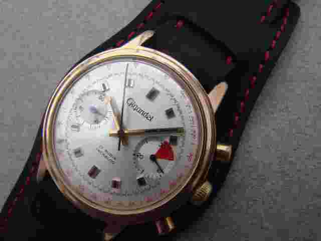 Vintage Gigandet Valjoux Chronograph 1960-70 Rare Olympic Logo