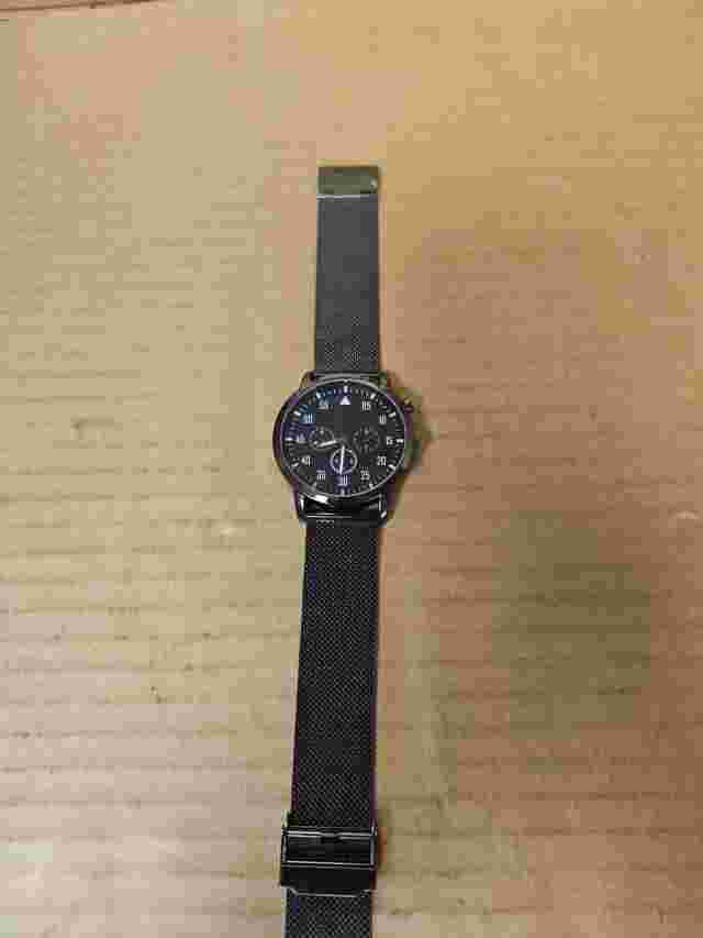 Men's Chrome Wrist Watch Model IF184 Works Great BATTERY 46mm Wide