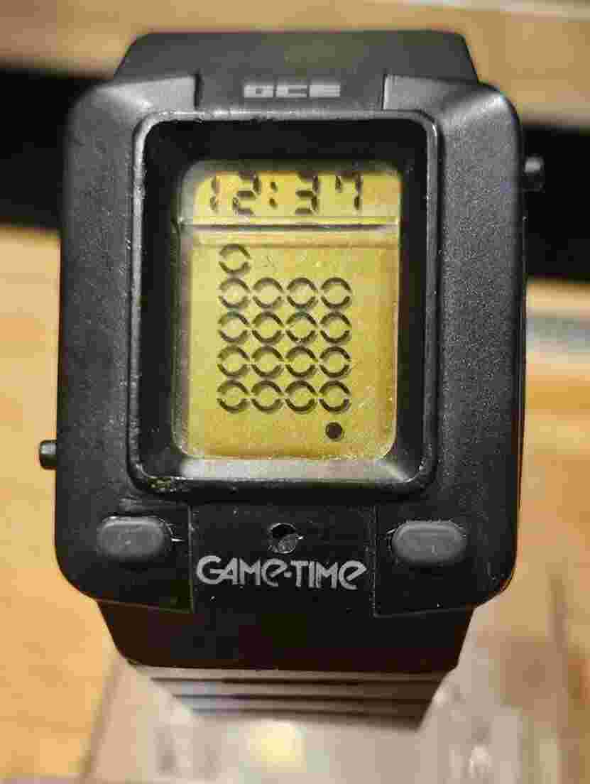 Vintage GCE Game Time Watch For Part or Spare - Tested Works Nelsonic w Papers
